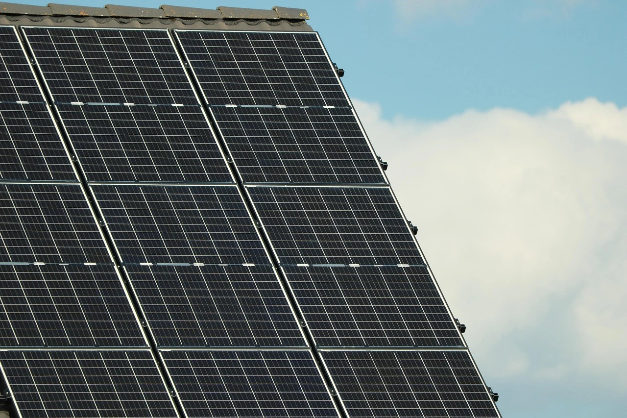 solar panels at night