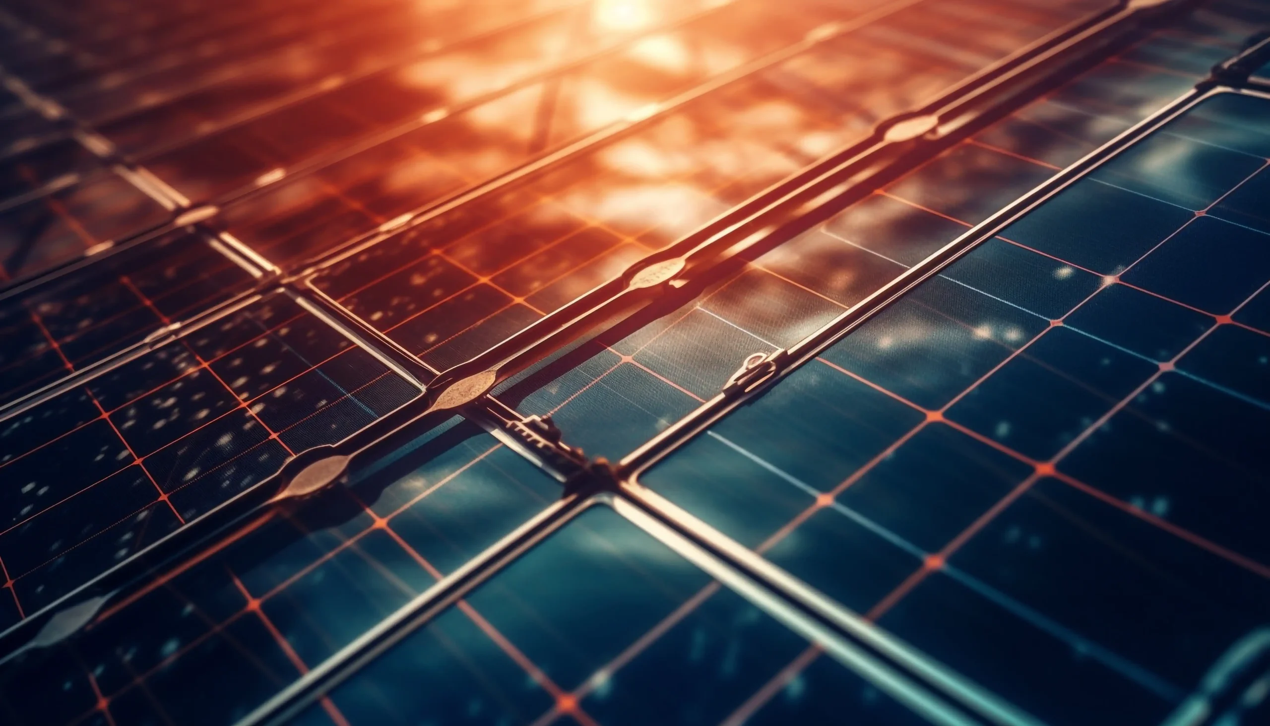 solar panels at night