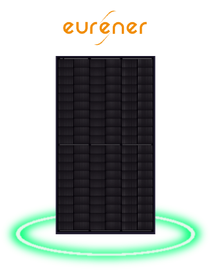 W all black EURENER solar panels png