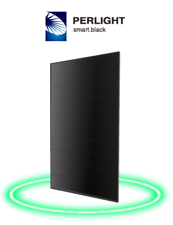 W all black perlight solar panels png