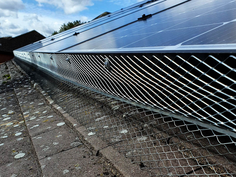 Bird Proofing Solar Panels jpg