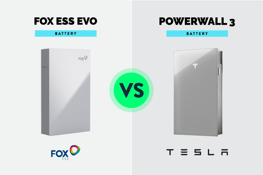 Fox ESS EVO Battery vs Tesla Powerwall battery webp