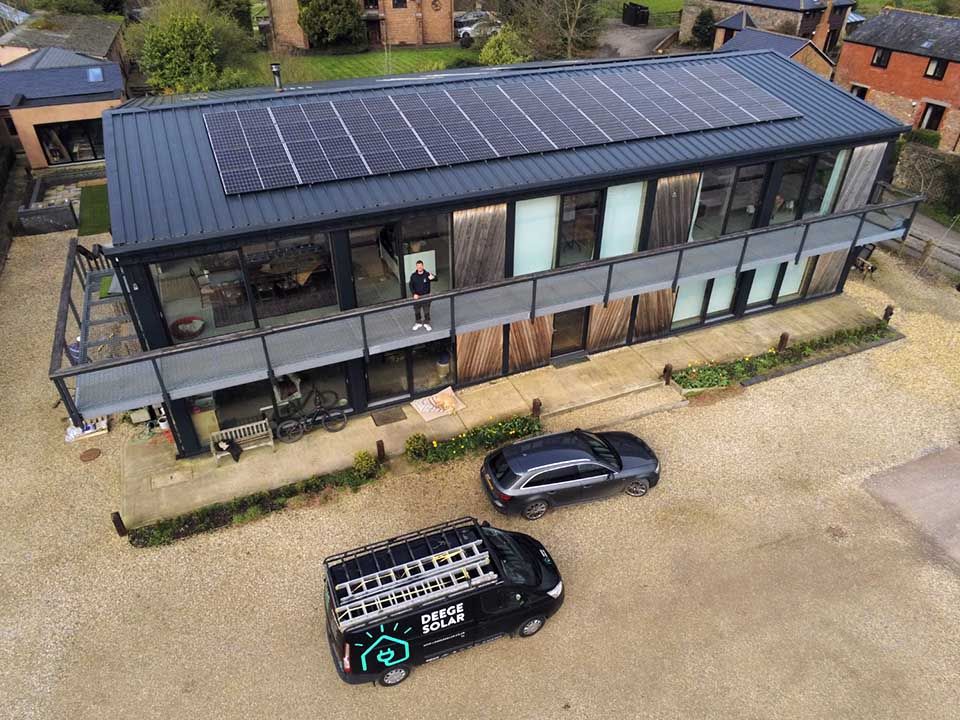 JA solar W solar panel installation in Somerset jpg