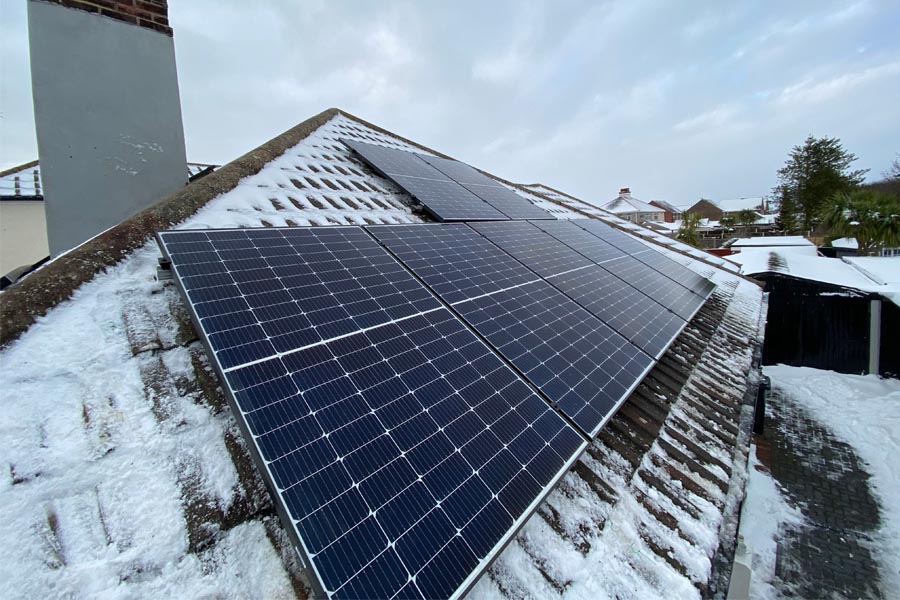 Solar Panels And Snow