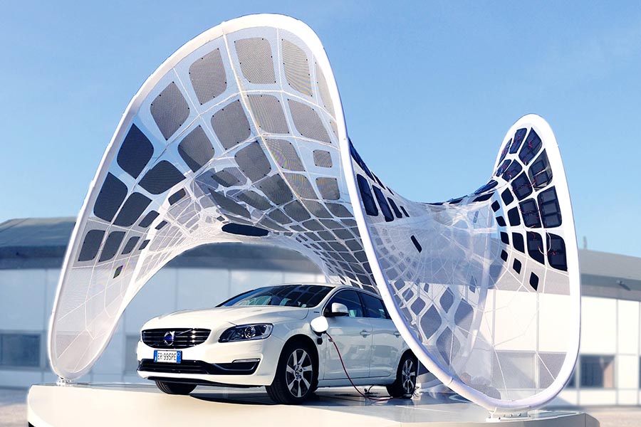 Is the Solar Powered Pavilion By Volvo The Future of EV Charging?