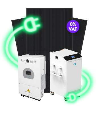 Sunsynk inverter with kWh fogstar battery png