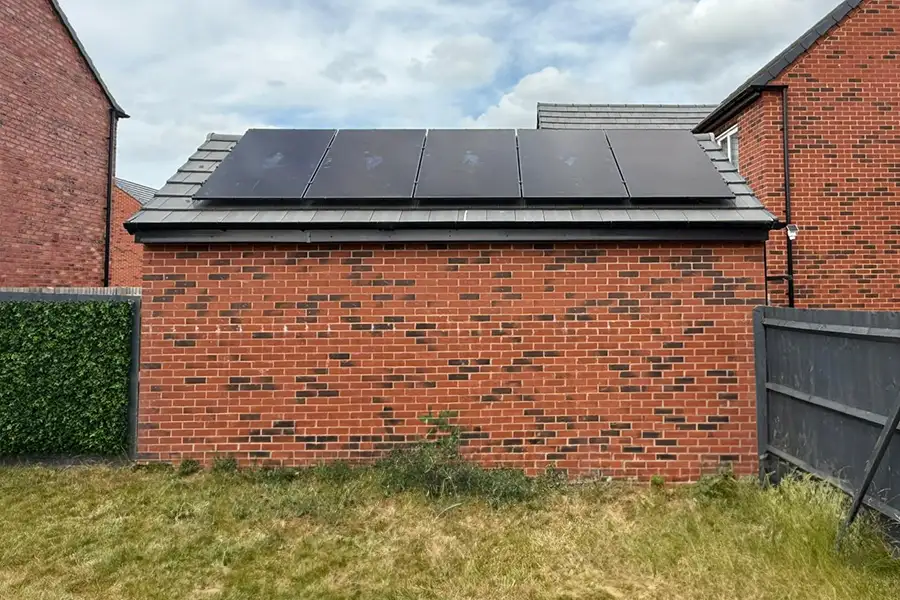 solar panels on garage roof UK webp