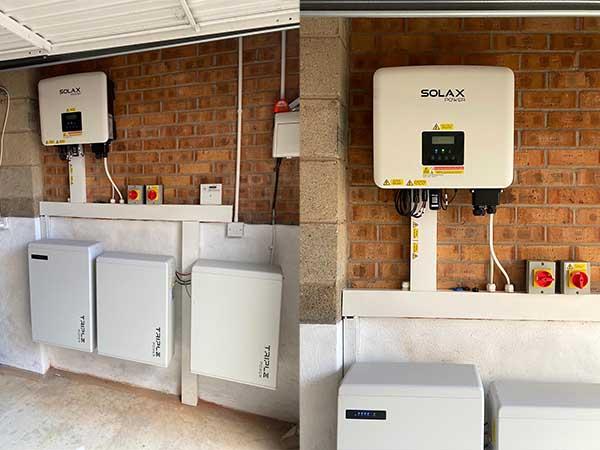solax hybrid inverter installed with a solax kWh battery jpg
