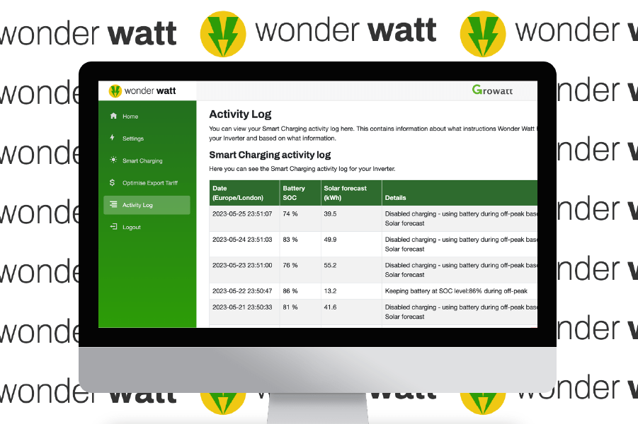 wonderwatt smart solar charging app